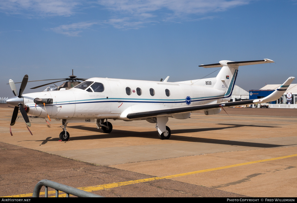 Aircraft Photo of 8030 | Pilatus PC-12M Eagle | South Africa - Air Force | AirHistory.net #500175