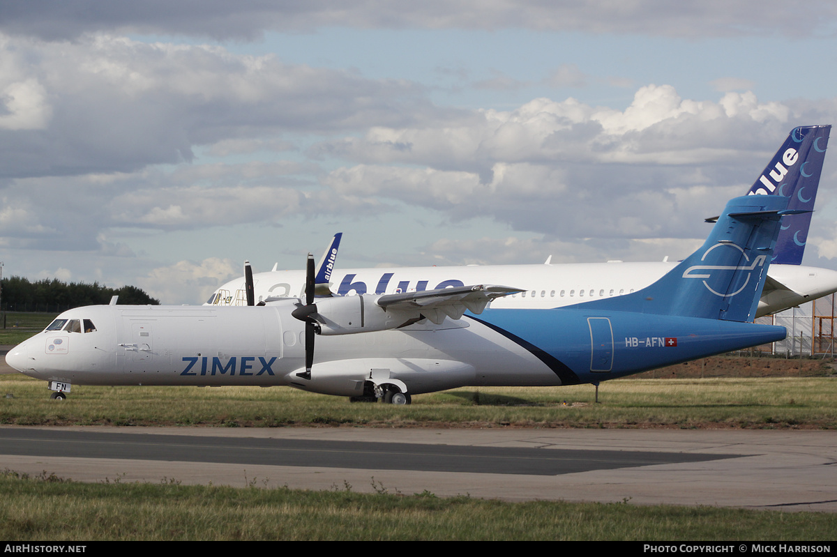 Aircraft Photo of HB-AFX | ATR ATR-72-202/F | Zimex Aviation | AirHistory.net #500300