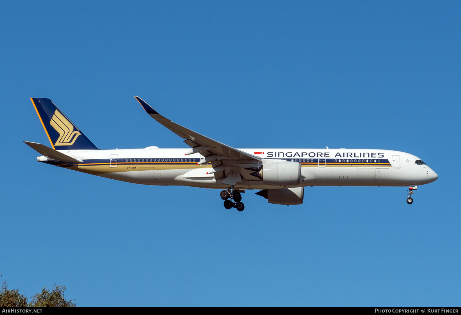 Aircraft Photo of 9V-SHA | Airbus A350-941 | Singapore Airlines | AirHistory.net #500305