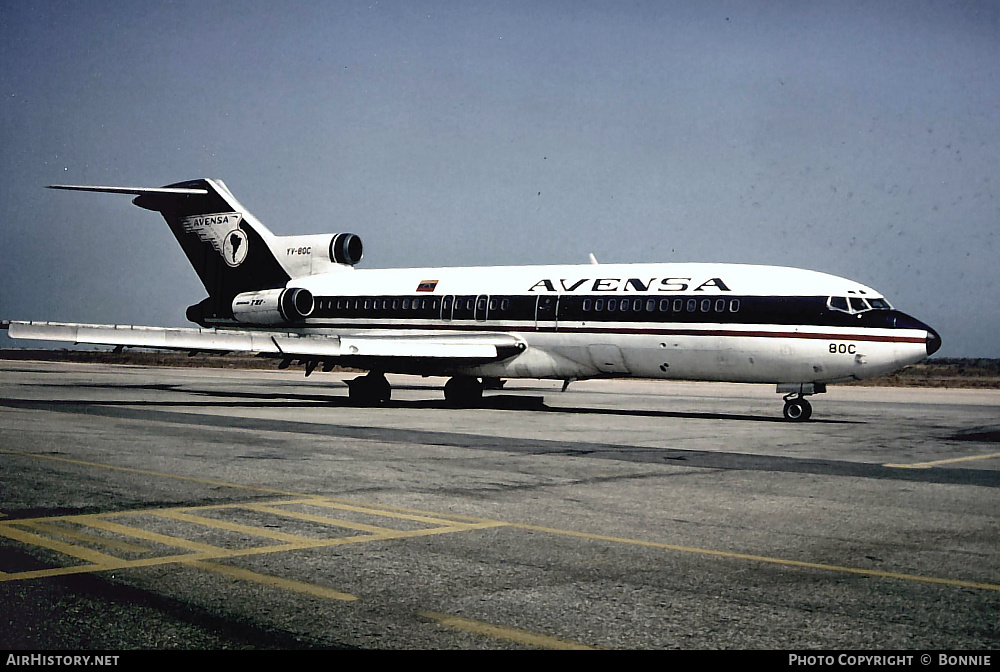 Aircraft Photo of YV-80C | Boeing 727-22 | Avensa - Aerovías Venezolanas | AirHistory.net #500328