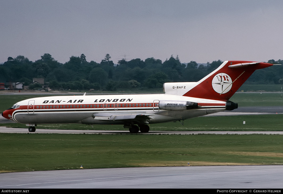 Aircraft Photo of G-BAFZ | Boeing 727-46 | Dan-Air London | AirHistory.net #500420