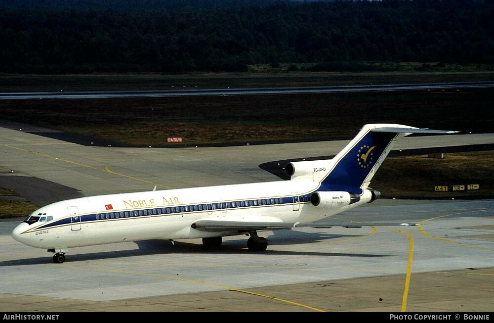 Aircraft Photo of TC-AFD | Boeing 727-230/Adv | Noble Air | AirHistory.net #500451