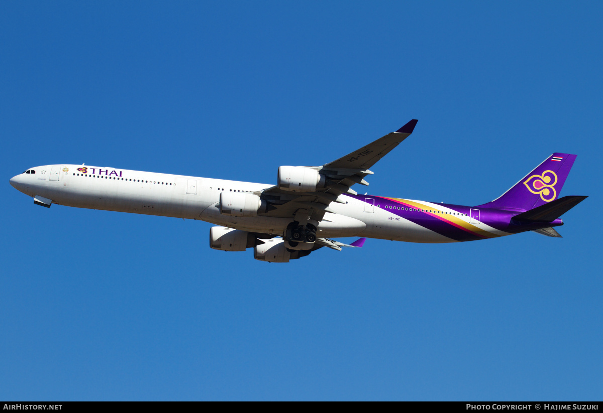 Aircraft Photo of HS-TNC | Airbus A340-642 | Thai Airways International | AirHistory.net #500528