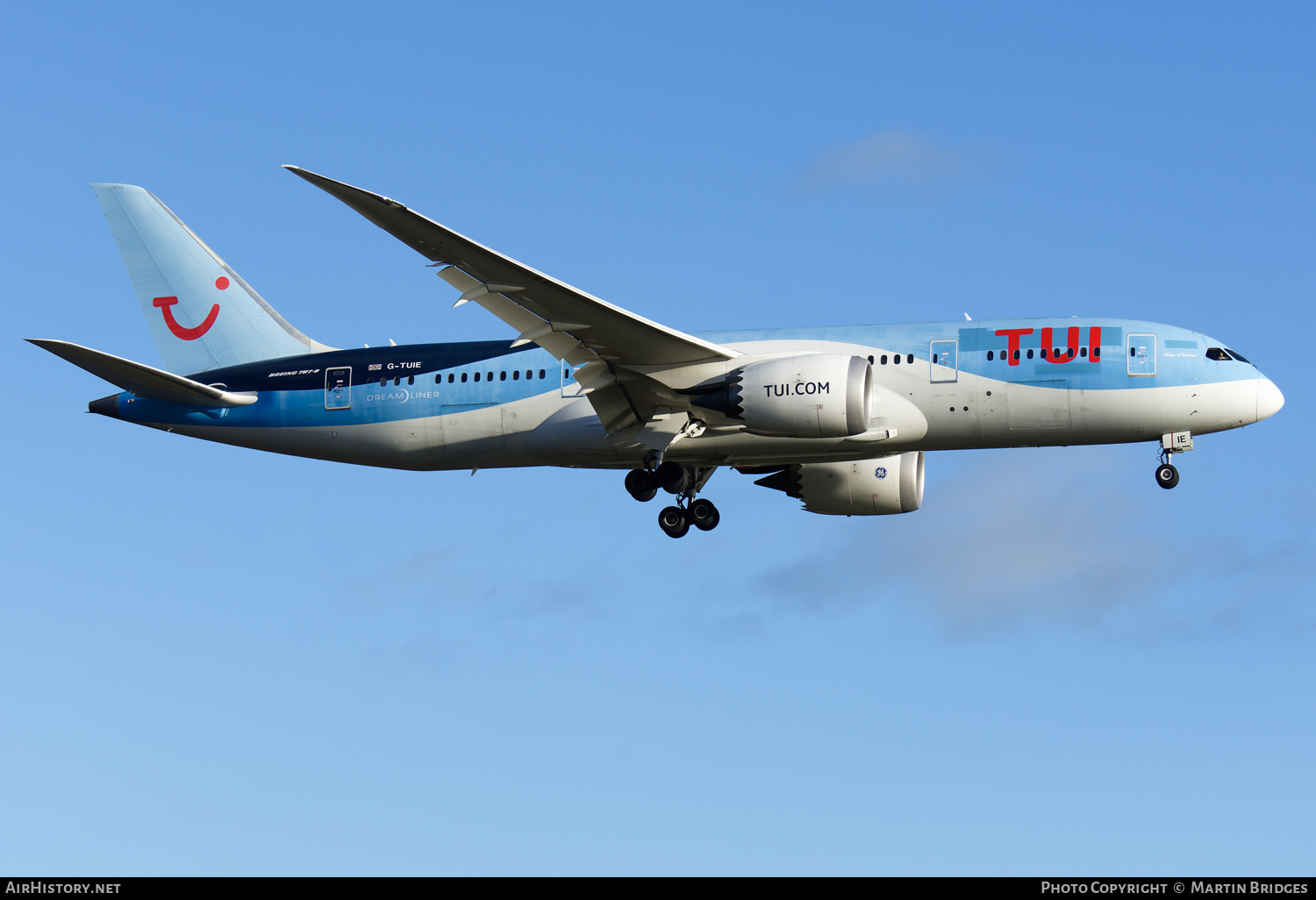 Aircraft Photo of G-TUIE | Boeing 787-8 Dreamliner | TUI | AirHistory.net #500535