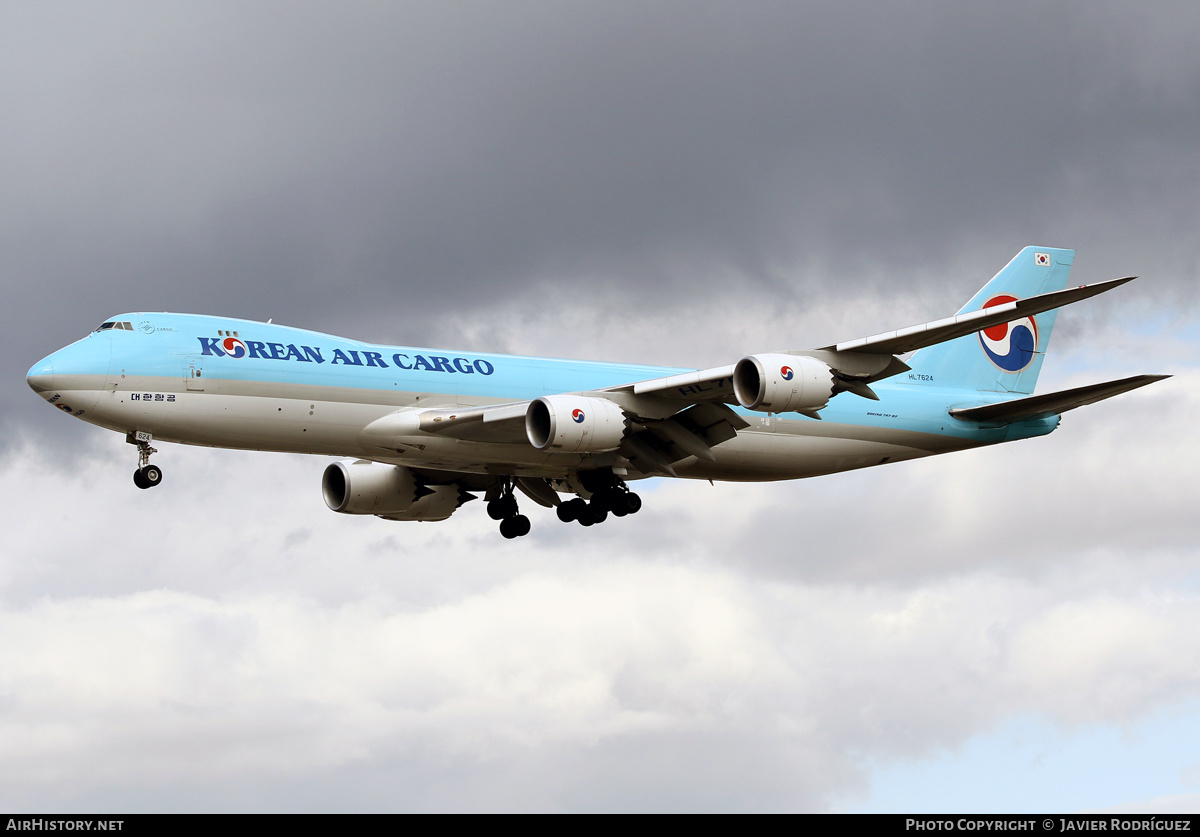Aircraft Photo of HL7624 | Boeing 747-8B5F/SCD | Korean Air Cargo | AirHistory.net #500604