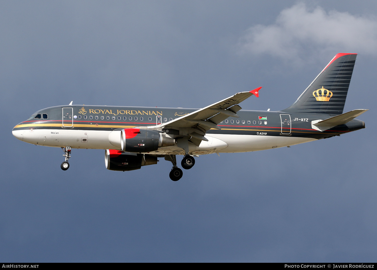 Aircraft Photo of JY-AYZ | Airbus A319-111 | Royal Jordanian Airlines | AirHistory.net #500617