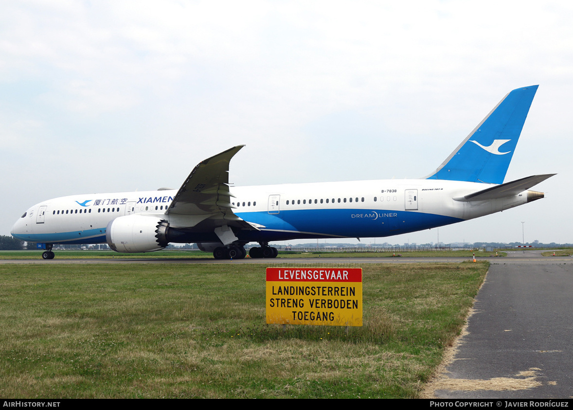 Aircraft Photo of B-7838 | Boeing 787-9 Dreamliner | Xiamen Airlines | AirHistory.net #500639