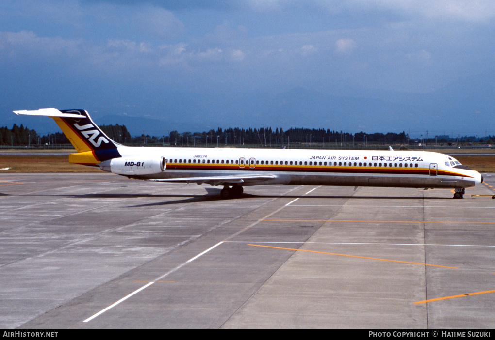 Aircraft Photo of JA8374 | McDonnell Douglas MD-81 (DC-9-81) | Japan Air System - JAS | AirHistory.net #500726