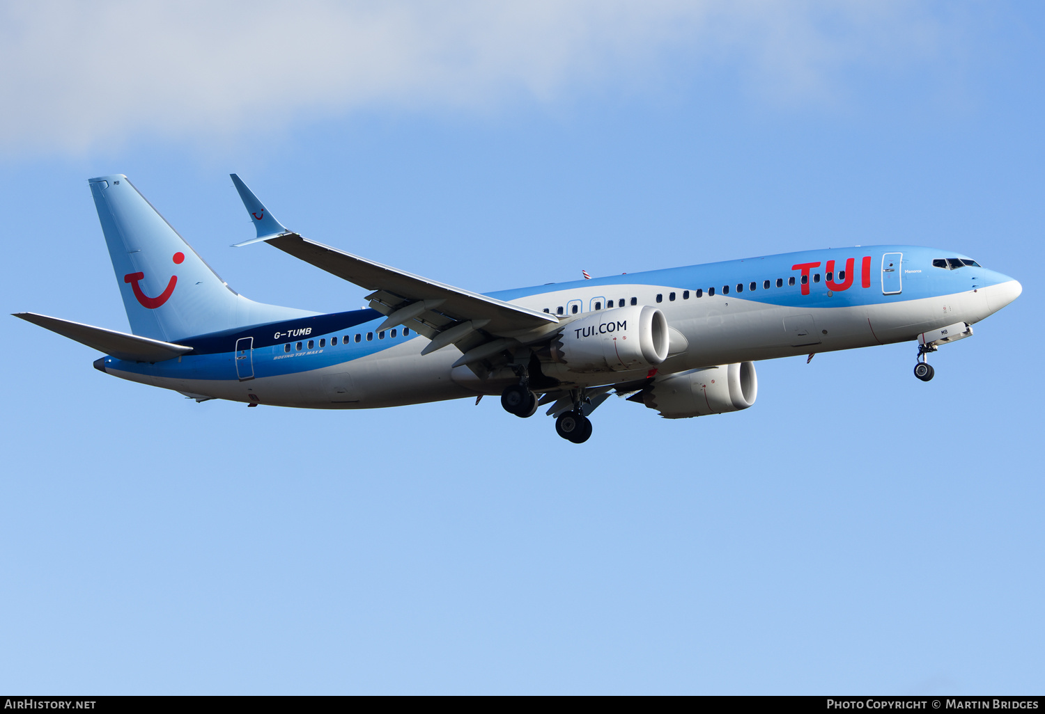 Aircraft Photo of G-TUMB | Boeing 737-8 Max 8 | TUI | AirHistory.net #500953
