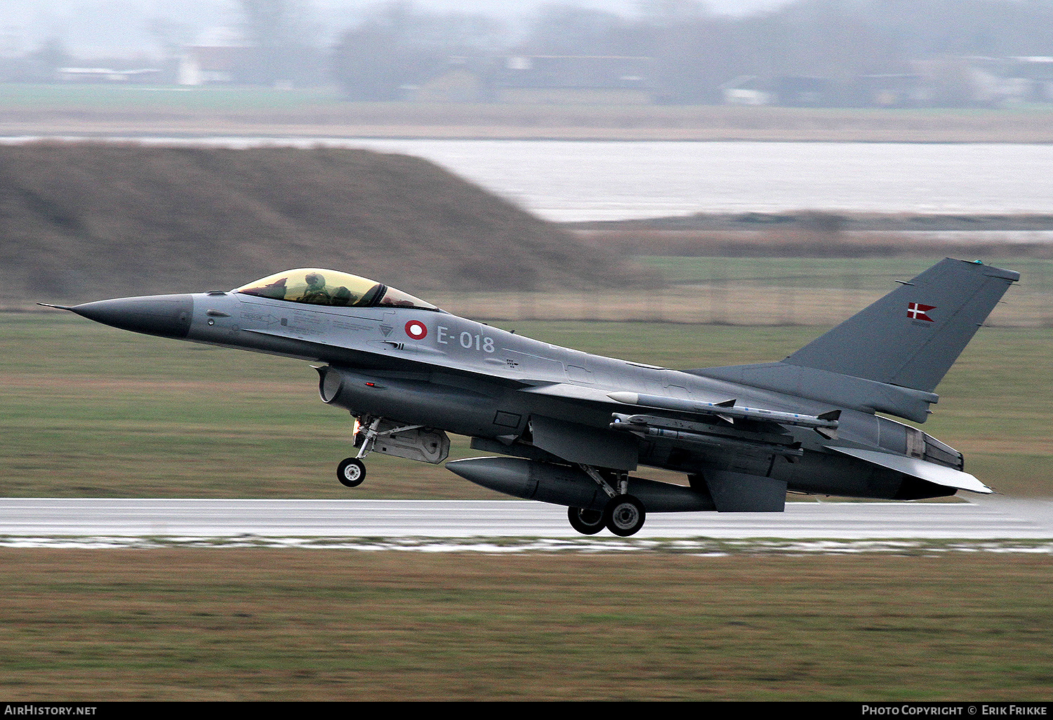 Aircraft Photo of E-018 | General Dynamics F-16AM Fighting Falcon | Denmark - Air Force | AirHistory.net #501061