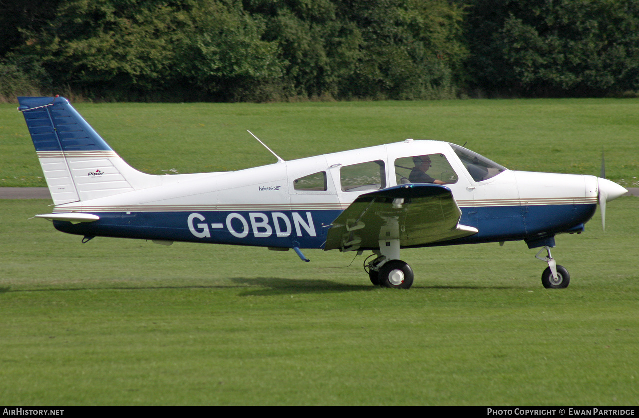 Aircraft Photo of G-OBDN | Piper PA-28-161 Cherokee Warrior III | AirHistory.net #501089