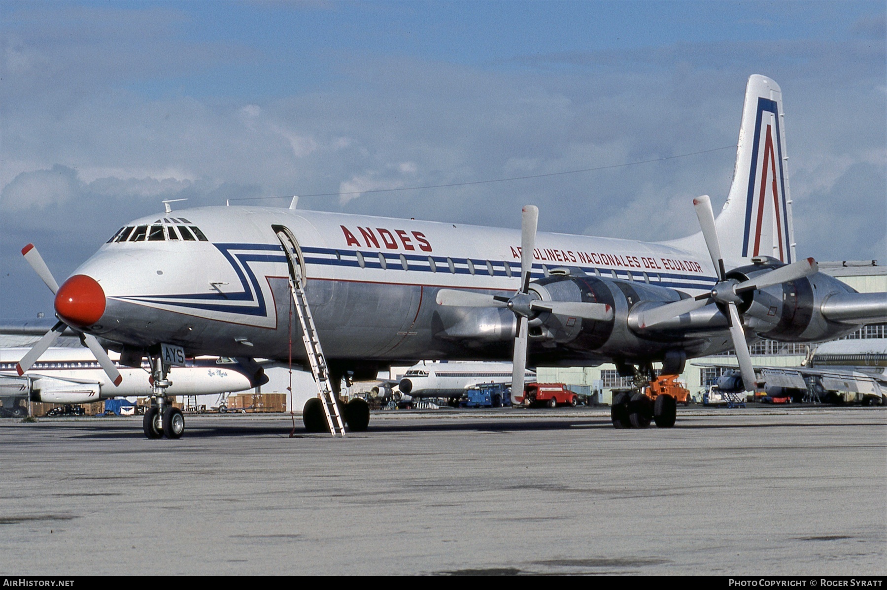 Aircraft Photo of HC-AYS | Canadair CL-44-6 Yukon | Andes Airlines | AirHistory.net #501119