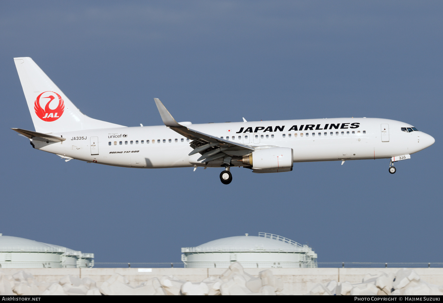 Aircraft Photo of JA335J | Boeing 737-846 | Japan Airlines - JAL | AirHistory.net #501127