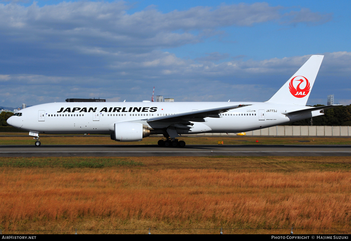 Aircraft Photo of JA773J | Boeing 777-246 | Japan Airlines - JAL | AirHistory.net #501201