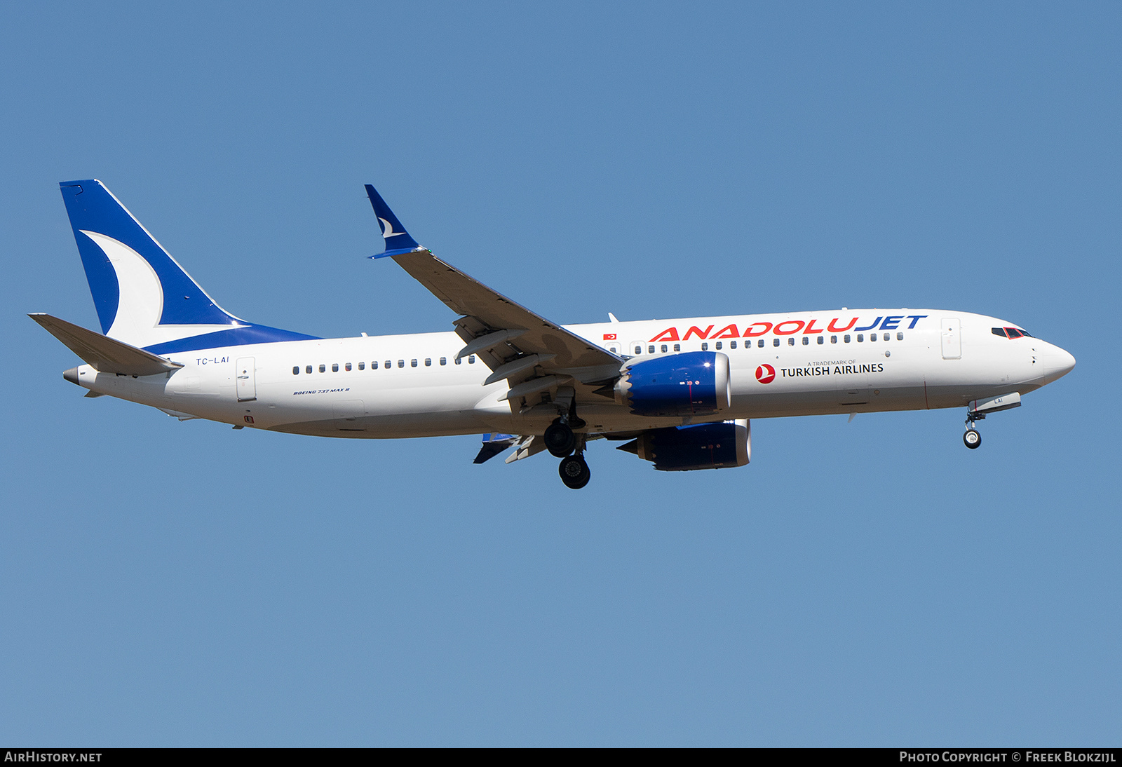 Aircraft Photo of TC-LAI | Boeing 737-8 Max 8 | AnadoluJet | AirHistory.net #501278