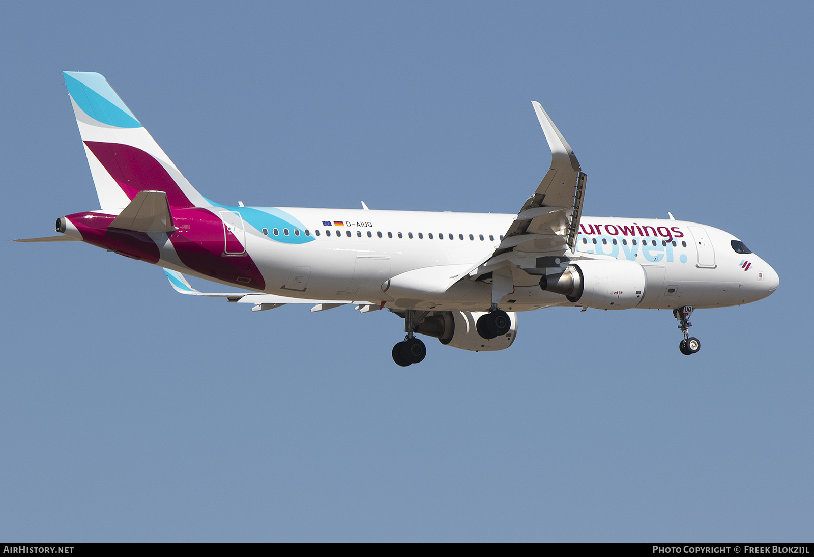 Aircraft Photo of D-AIUQ | Airbus A320-214 | Eurowings Discover | AirHistory.net #501282