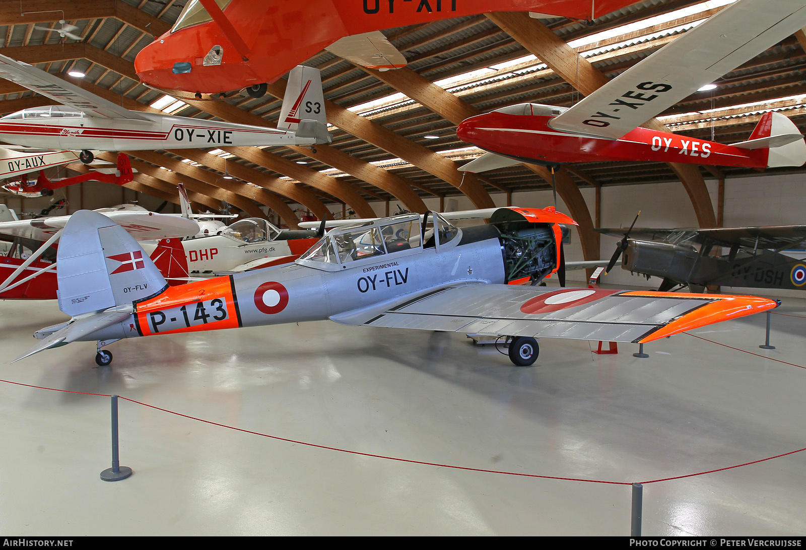 Aircraft Photo of OY-FLV / P-143 | De Havilland DHC-1 Chipmunk 22 | Denmark - Air Force | AirHistory.net #501302