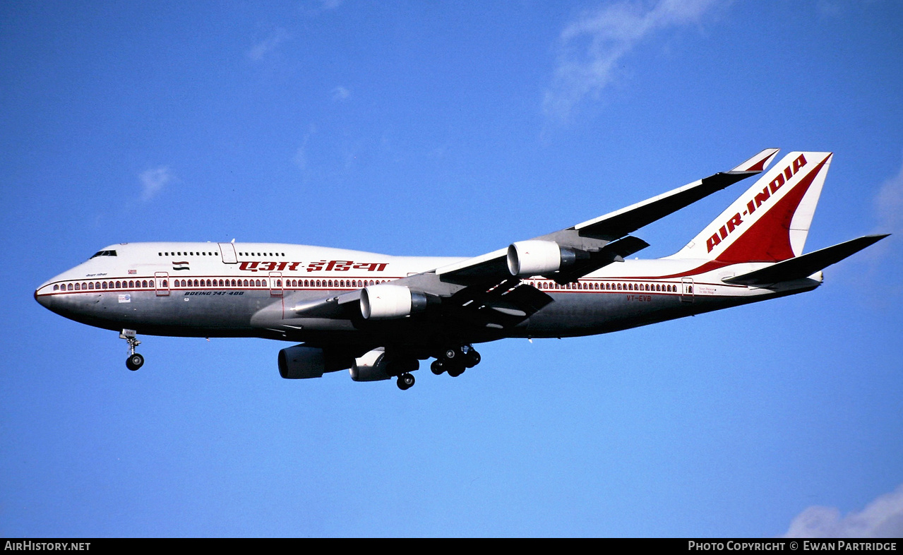 Aircraft Photo of VT-EVB | Boeing 747-437 | Air India | AirHistory.net #501457