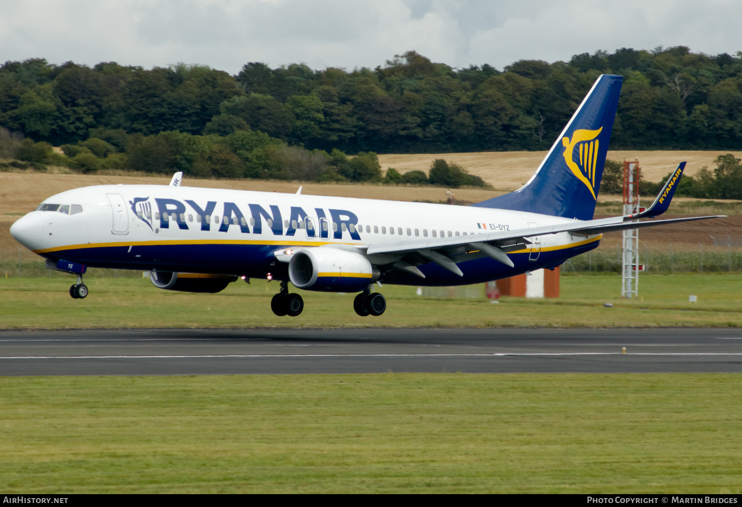 Aircraft Photo of EI-DYZ | Boeing 737-8AS | Ryanair | AirHistory.net #501514