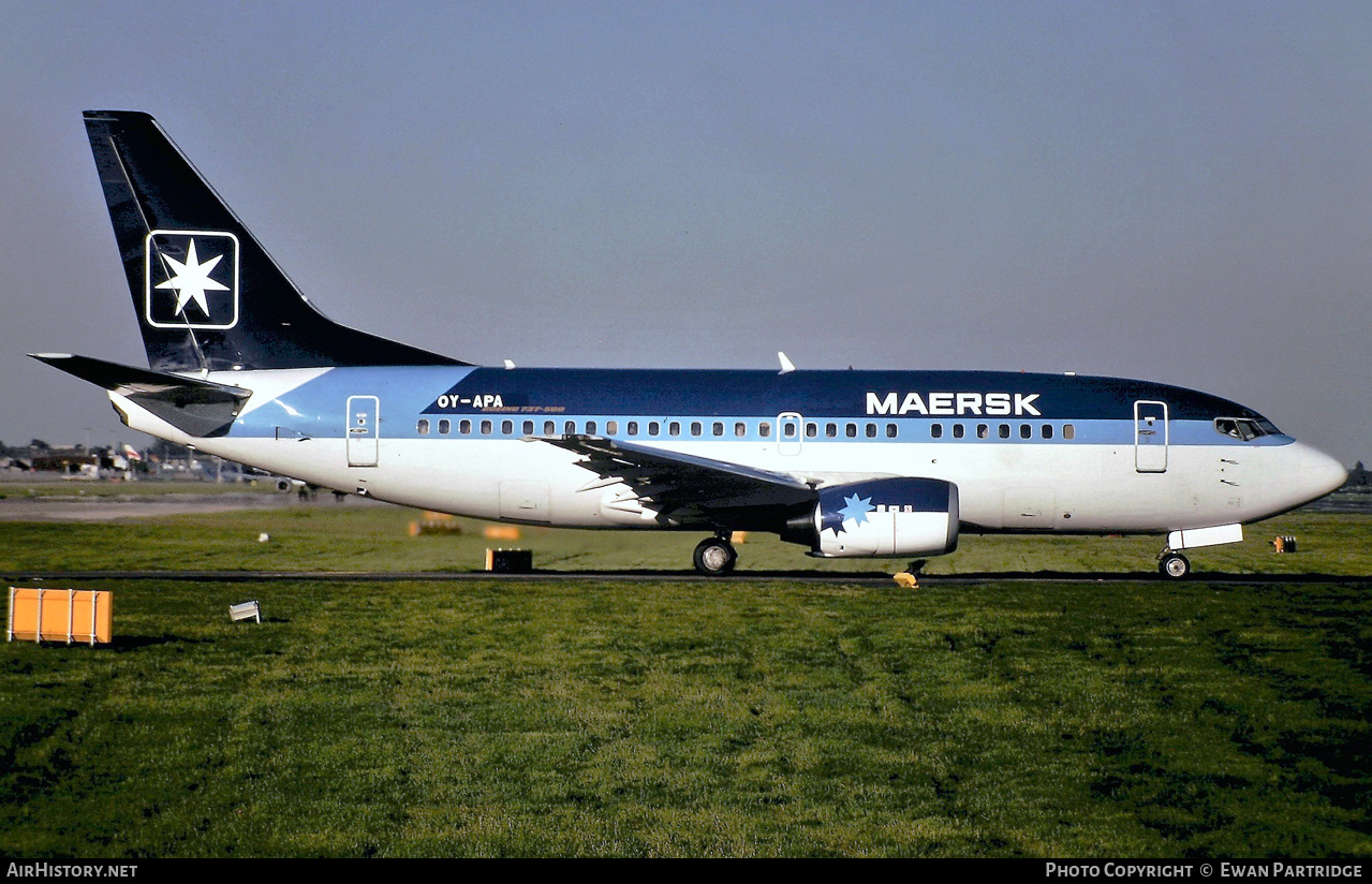 Aircraft Photo of OY-APA | Boeing 737-5L9 | Maersk Air | AirHistory.net #501560