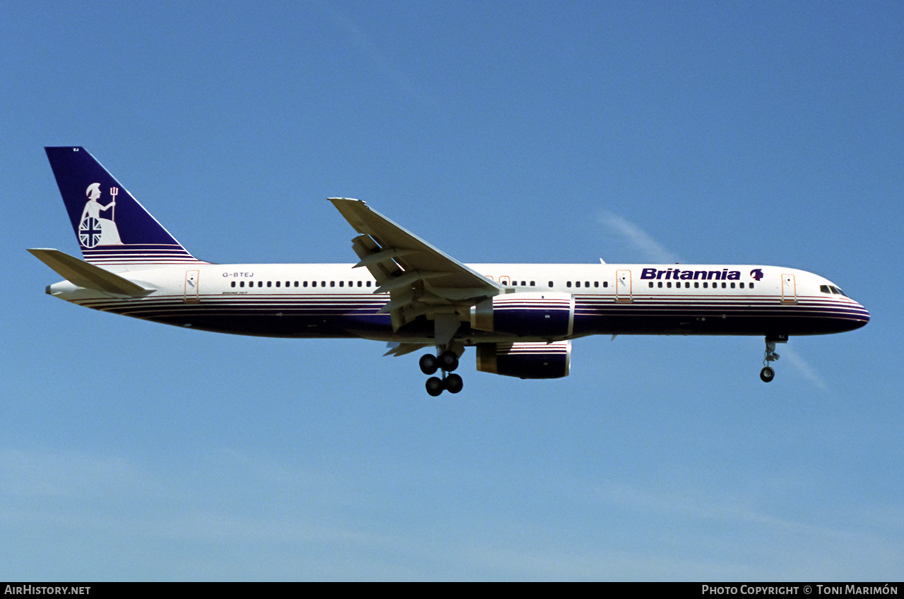 Aircraft Photo of G-BTEJ | Boeing 757-208 | Britannia Airways | AirHistory.net #501586