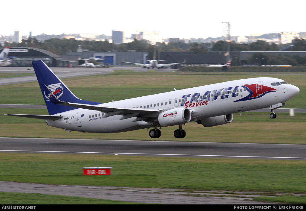Aircraft Photo of OM-TVR | Boeing 737-86N | Travel Service | AirHistory.net #501652