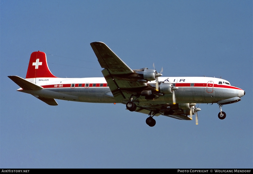 Aircraft Photo of HB-IBS | Douglas DC-6A | Balair | AirHistory.net #501674