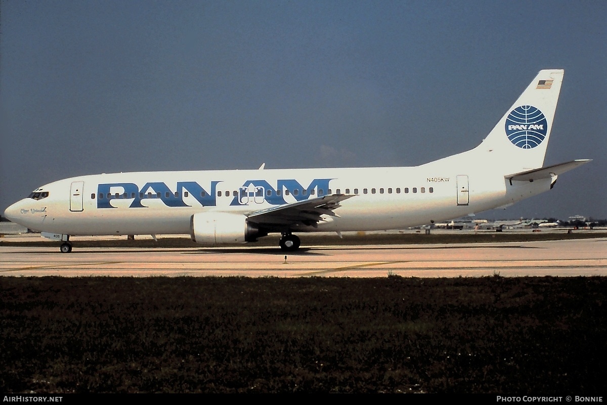 Aircraft Photo of N405KW | Boeing 737-4Q8 | Pan American Airways - Pan Am | AirHistory.net #501714