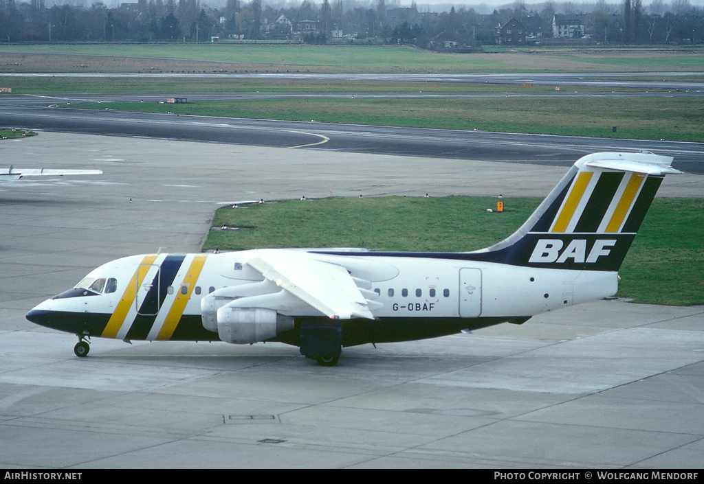Aircraft Photo of G-OBAF | British Aerospace BAe-146-100 | British Air Ferries - BAF | AirHistory.net #502028