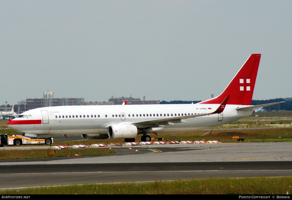 Aircraft Photo of D-APBC | Boeing 737-8BK | PrivatAir | AirHistory.net #502228