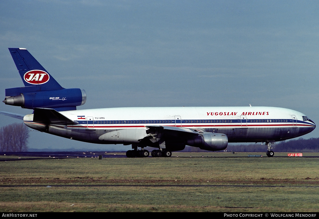 Aircraft Photo of YU-AMA | McDonnell Douglas DC-10-30 | JAT Yugoslav Airlines - Jugoslovenski Aerotransport | AirHistory.net #502269