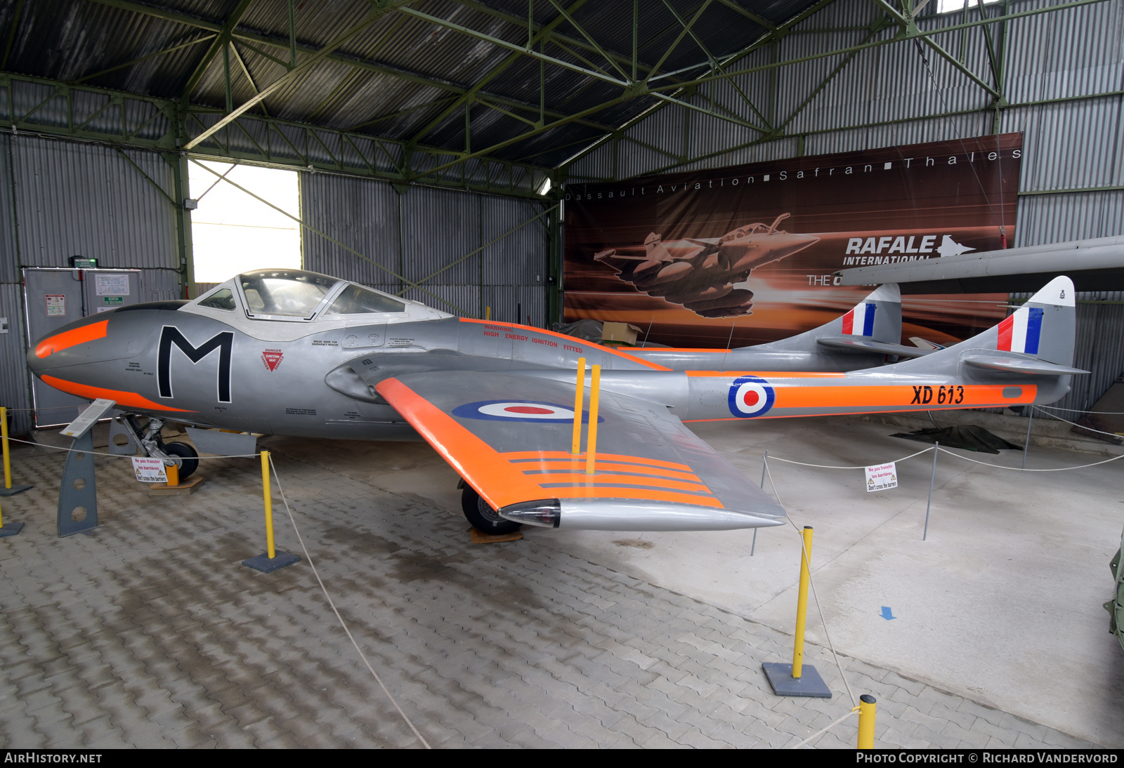 Aircraft Photo of XD613 | De Havilland D.H. 115 Vampire T11 | UK - Air Force | AirHistory.net #502309