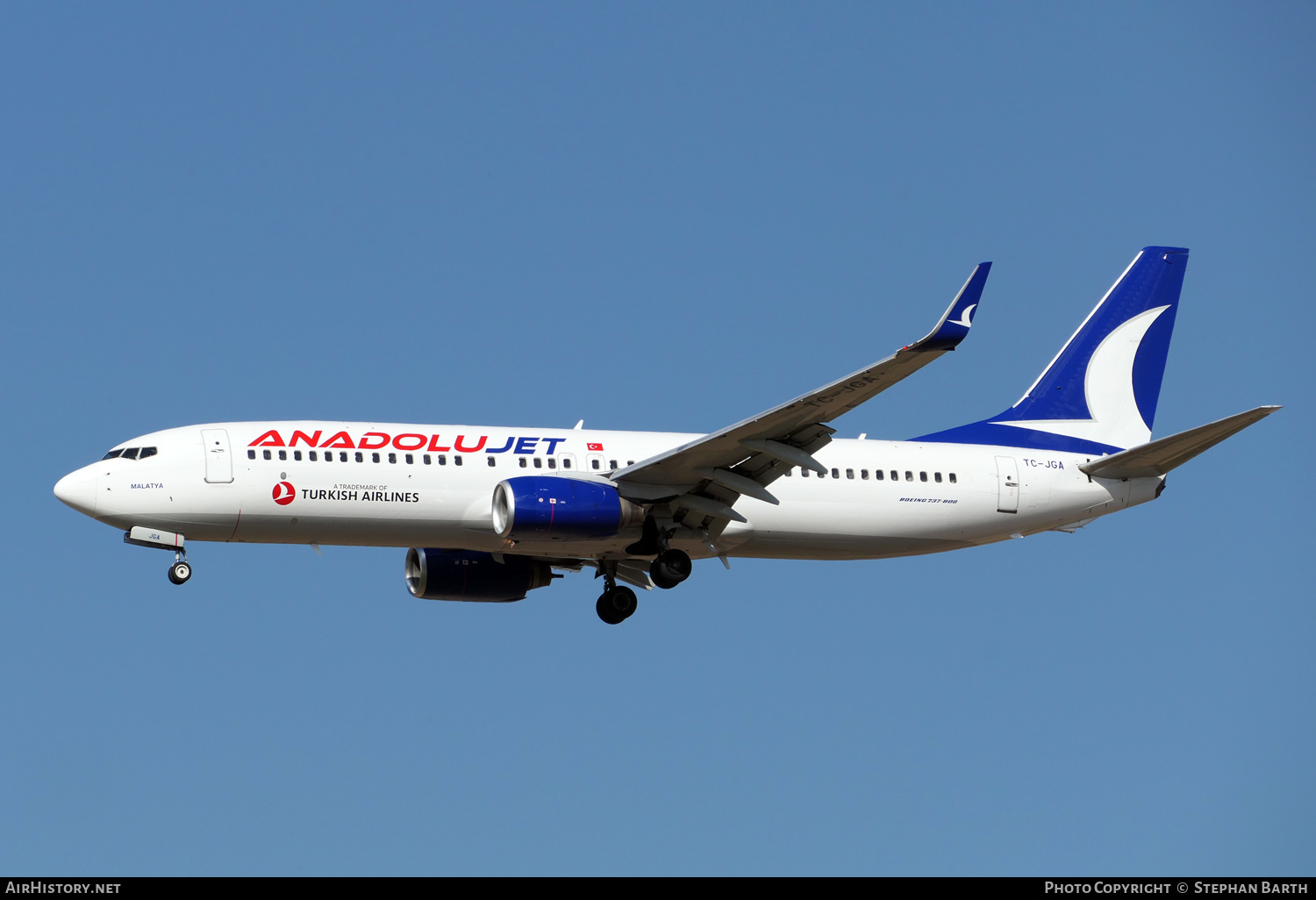 Aircraft Photo of TC-JGA | Boeing 737-8F2 | Turkish Airlines | AnadoluJet | AirHistory.net #502353