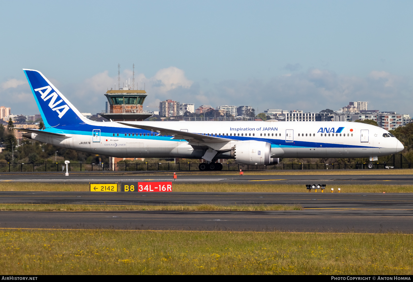 Aircraft Photo of JA887A | Boeing 787-9 Dreamliner | All Nippon Airways - ANA | AirHistory.net #502382