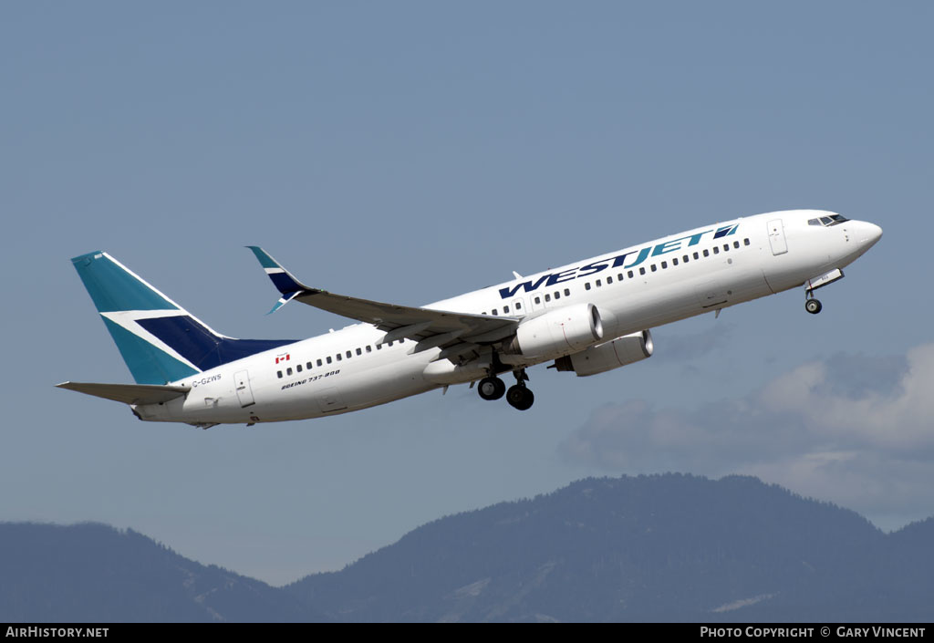 Aircraft Photo of C-GZWS | Boeing 737-8CT | WestJet | AirHistory.net #502395