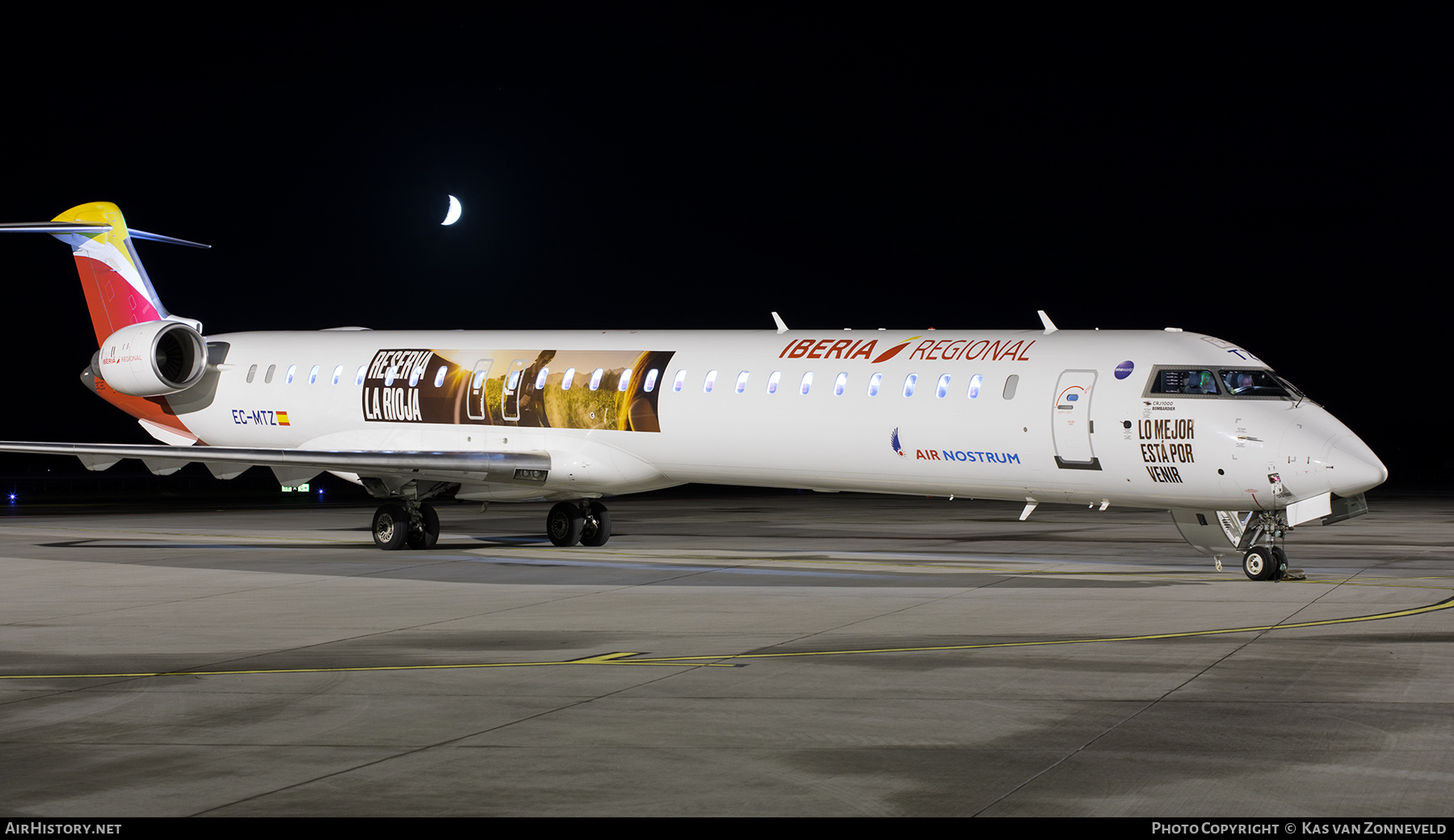 Aircraft Photo of EC-MTZ | Bombardier CRJ-1000 (CL-600-2E25) | Iberia Regional | AirHistory.net #502408