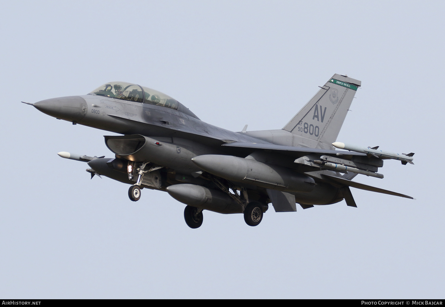 Aircraft Photo of 90-0800 / AF90-800 | Lockheed F-16DM Fighting Falcon | USA - Air Force | AirHistory.net #502431