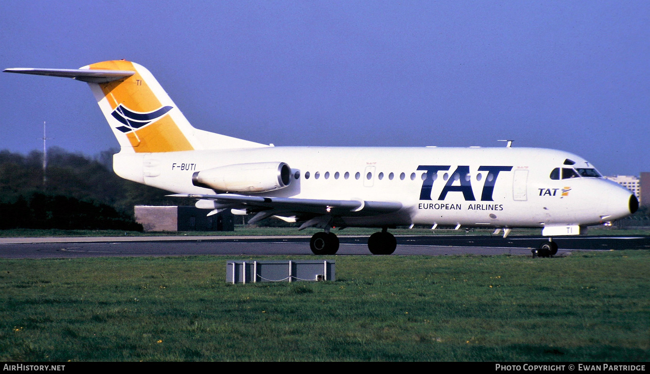 Aircraft Photo of F-BUTI | Fokker F28-1000 Fellowship | TAT European Airlines | AirHistory.net #502520