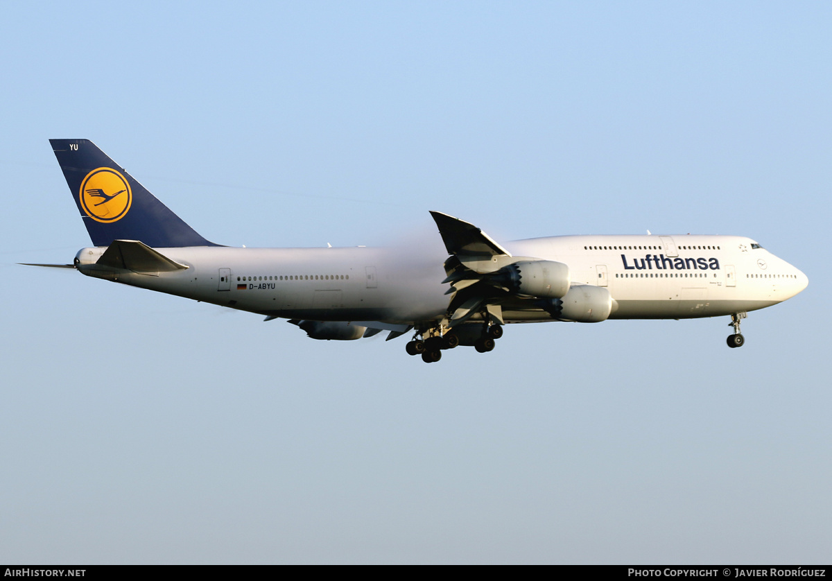 Aircraft Photo of D-ABYU | Boeing 747-830 | Lufthansa | AirHistory.net #502548