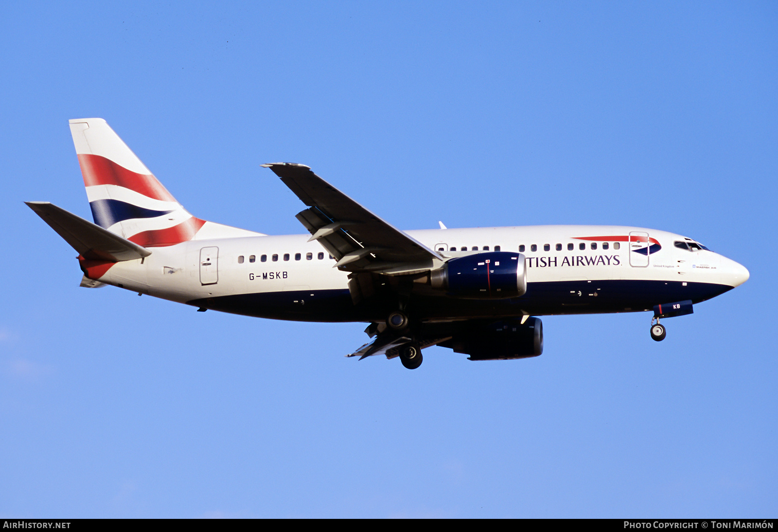 Aircraft Photo of G-MSKB | Boeing 737-3L9 | British Airways | AirHistory.net #502568