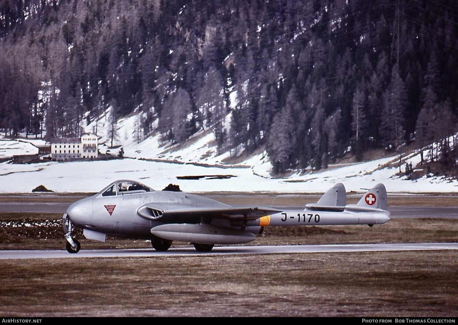 Aircraft Photo of J-1170 | De Havilland D.H. 100 Vampire FB6 | Switzerland - Air Force | AirHistory.net #502570