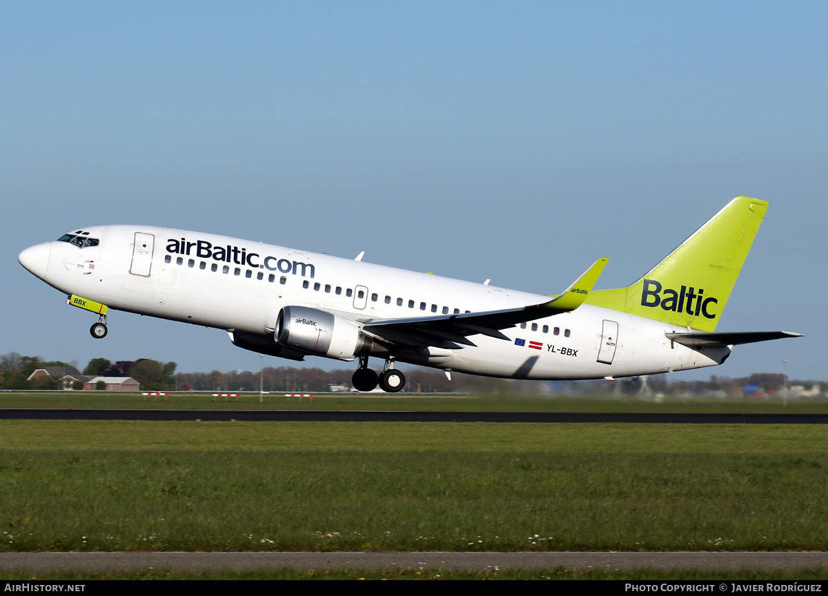 Aircraft Photo of YL-BBX | Boeing 737-36Q | AirBaltic | AirHistory.net #502600