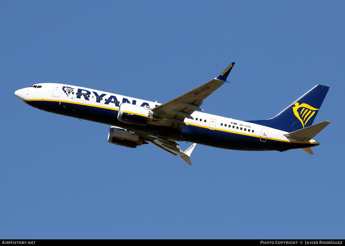 Aircraft Photo of 9H-VUG | Boeing 737-8200 Max 200 | Ryanair | AirHistory.net #502607