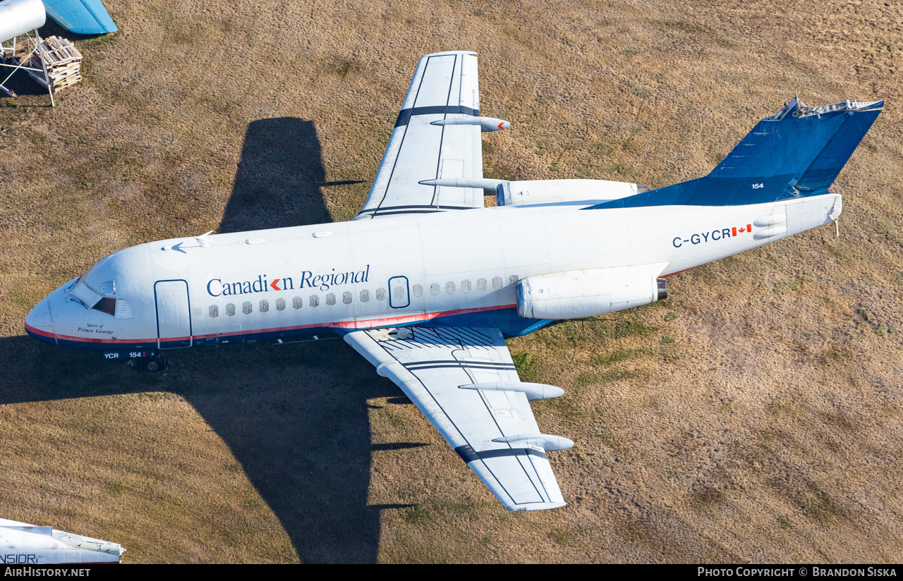 Aircraft Photo of C-GYCR | Fokker F28-1000 Fellowship | Canadian Regional Airlines | AirHistory.net #502699