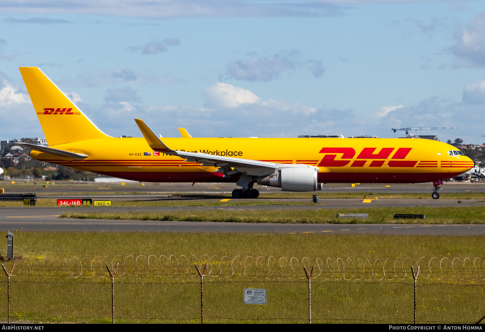 Aircraft Photo of VH-EXZ | Boeing 767-3JHF/ER | DHL International | AirHistory.net #502790