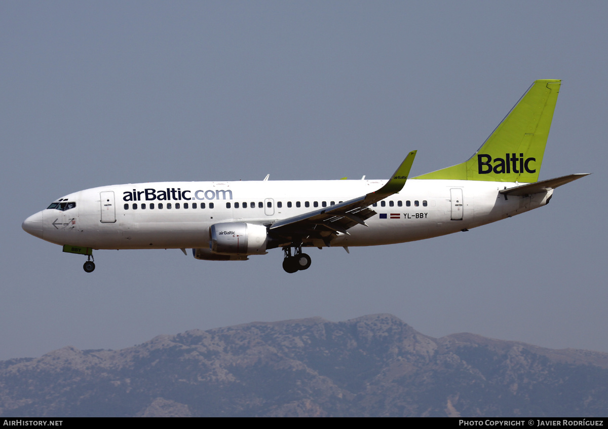 Aircraft Photo of YL-BBY | Boeing 737-36Q | AirBaltic | AirHistory.net #503040