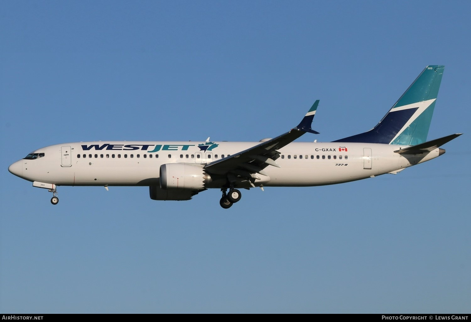 Aircraft Photo of C-GXAX | Boeing 737-8 Max 8 | WestJet | AirHistory.net #503097