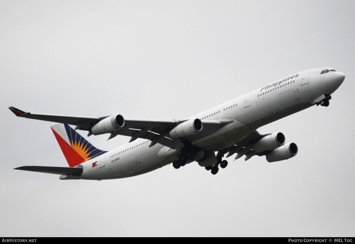 Aircraft Photo of RP-C3432 | Airbus A340-313X | Philippine Airlines | AirHistory.net #503141