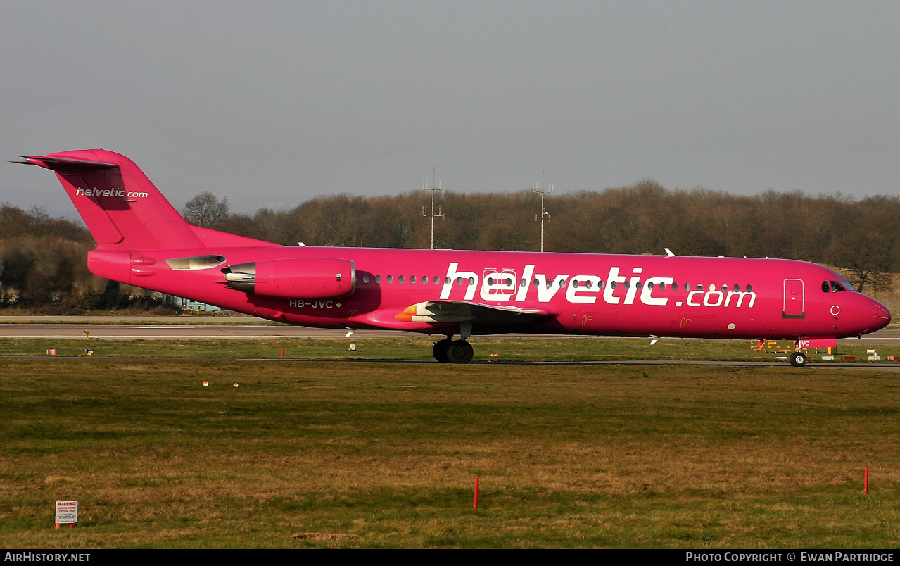 Aircraft Photo of HB-JVC | Fokker 100 (F28-0100) | Helvetic Airways | AirHistory.net #503208