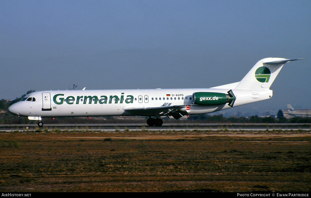 Aircraft Photo of D-AGPG | Fokker 100 (F28-0100) | Germania | AirHistory.net #503230